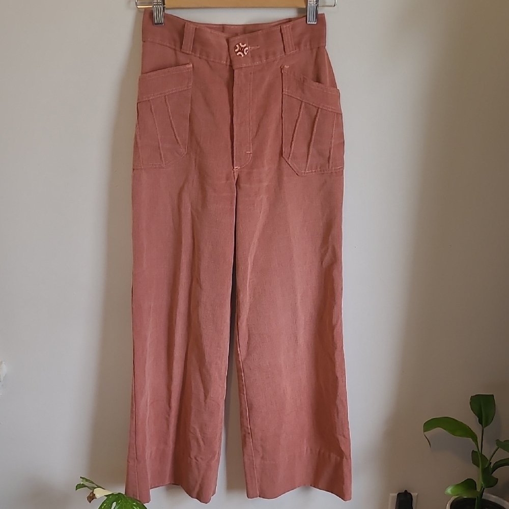 Vintage Pink Wide-Leg Pants